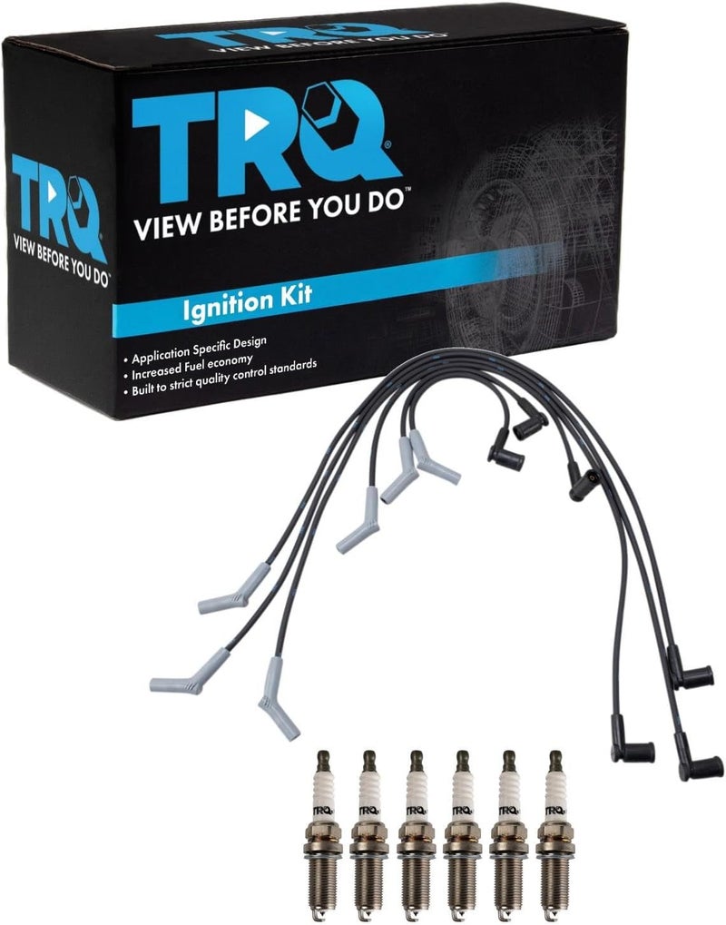 TRQ Spark Plug Kit 7 Piece Iridium Spark Plugs Compatible with 2003 Ford Windstar - Image 1